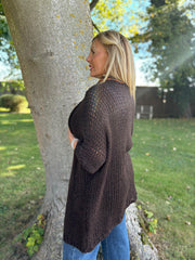 Chocolate Cosy Edge To Edge Cardi Mabel