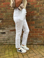 White Basic Reema Joggers 2