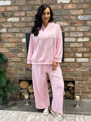 Pink Embellished Heart Tracksuit Cassie