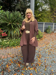 Chocolate Back Pleat Blouse Jackie