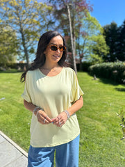 Lemon Cold Shoulder Top Orla