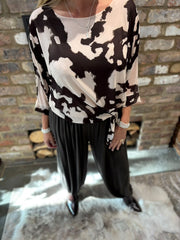 Stone Tie Detail Layered Top Sharon