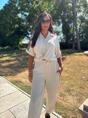 Stone Two Stripe Co-Ord Nikki