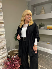 Black Back Pleat Blouse Jackie