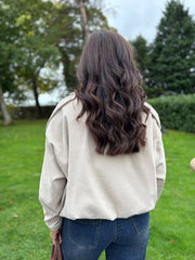 Stone Bubble Hem Bomber Jacket