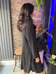 Black Shimmer Diamante Dress Hazel