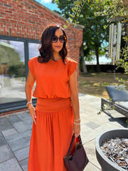 Rust Top & Skirt Set Daniella