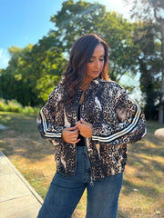 Black Leopard Stripe Jacket Jordan