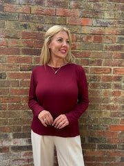 Wine Super Soft Round Neck