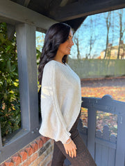 Stone Knitted Wrap Jumper Nell