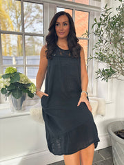 Black Lace Detail Dress Saylor
