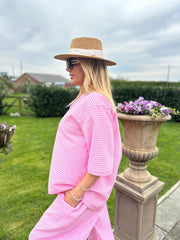 Pink Gingham Two Piece Set Lara