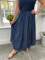Navy Maxi Skirt Everly