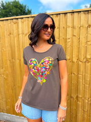 Chocolate Confetti Heart Tee Eliza