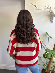 Red Stripe Knit Luna