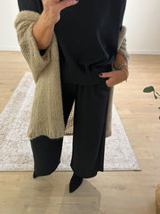 Black Gathered Hem Two Piece Marielle