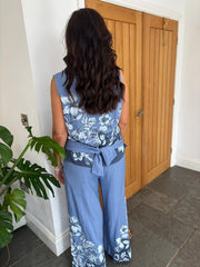 Denim Floral Top Natasha