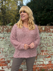 Pink Eyelash Knit Marilyn