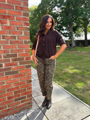 Chocolate Soft Cord Hooded Jacket Trina