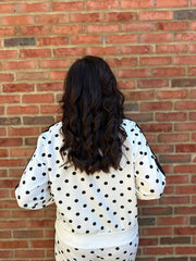 White Premium Cotton Polka Dot Set Dakota
