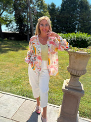 White Multi Pattern Blouse Rachel