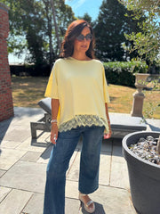 Lemon Lace Hem Tee Beryl