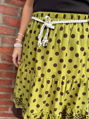 Olive Polka Dot Skirt Bailey