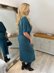 Teal Soft Knit Dress Emily