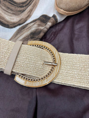 Stone Weave Chain Buckle Belt