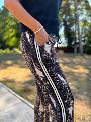 Black Leopard Stripe Trousers Jordan