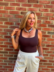 Chocolate Smooth Double Layered Vest Saylor