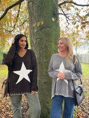 Grey Star Knit Evelyn