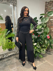 Black Floral Lace Top Kelly