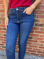Denim Diamante Straight Leg Jeans