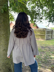 Grey Tie Waist Jacket Charlotte