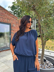 Navy Two Piece Trouser Set Sara