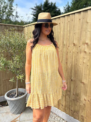Mustard Striped Dress Trinity