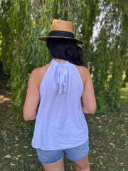 White Halter Neck Top Bethany