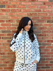 White Premium Cotton Polka Dot Set Dakota