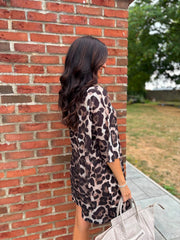 Leopard Print Knit Dress Delilah