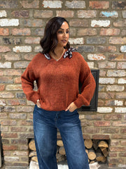 Rust Scarf Accent Jumper Amanda