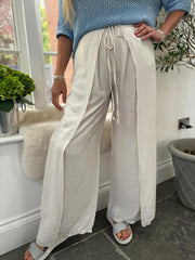 Stone Tie Detail Wrap Trousers