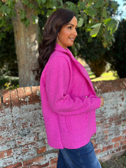 Lipstick Boucle Buttoned Coat Isla