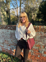 Stone Knitted Wrap Jumper Nell