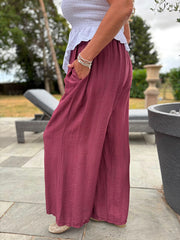 Wine Tina Trousers