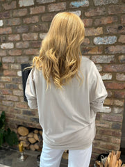 Stone Crochet Floral Sweat Top Theresa