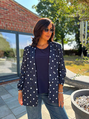 Navy Polka Dot Take You Anywhere Jacket