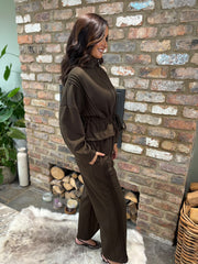 Chocolate Drawstring Co-Ord Skylar