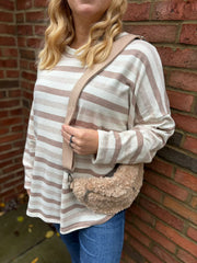 Mocha Stripe Long Sleeve Top Yasmin