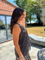 Chocolate Layered Sleeveless Top Kaitlyn